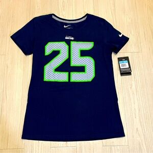 NWT T-Shirt NFL Nike Seattle Seahawks #25 Sherman Slim Fit Woman’s Size M Cotton